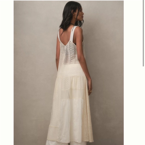 By Anthropologie | NEW Crème Delicate Lace Tunic Boho Maxi Dress Festival XS S - Picture 15 of 15
